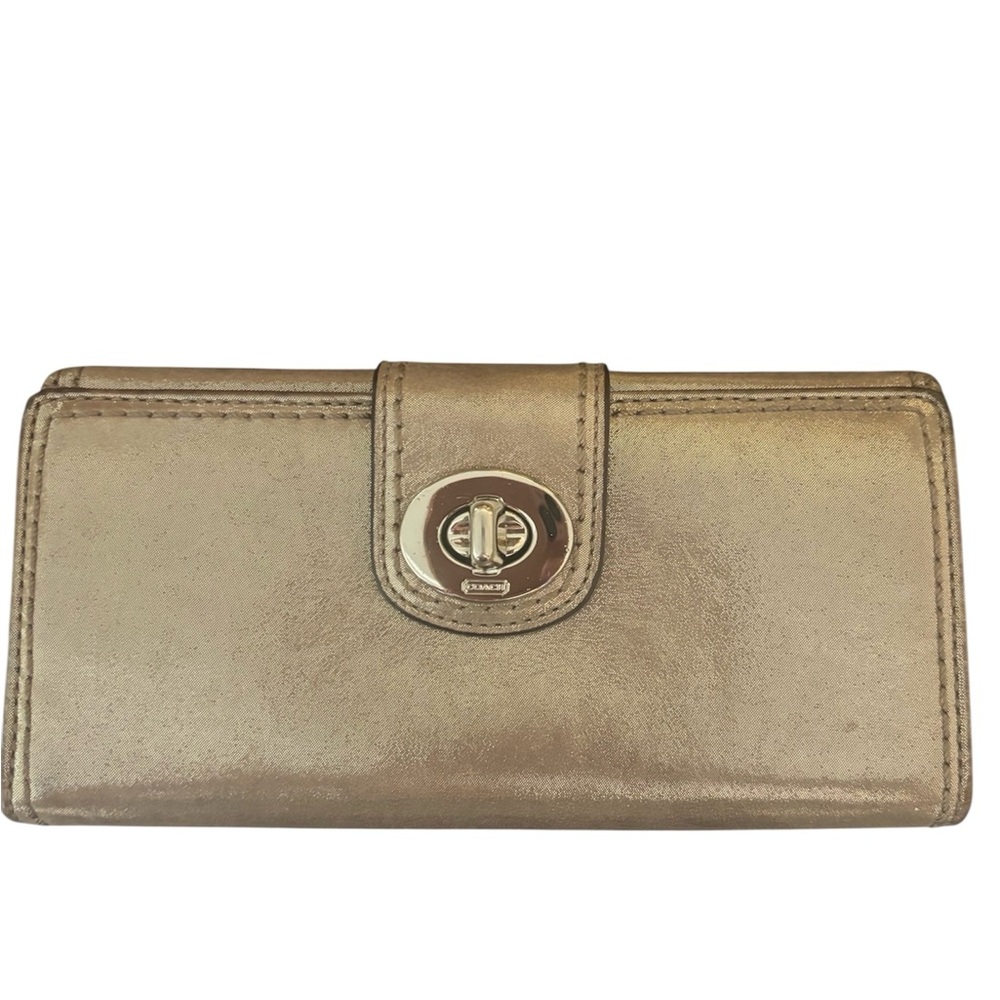 Coach Outlet Metallic Silver Women's Wallet